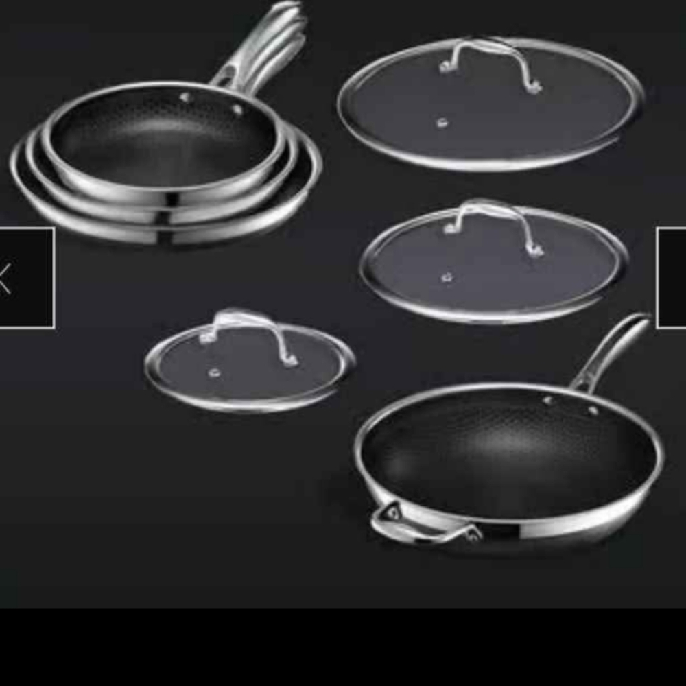 HexClad New Seven Piece Cookware Set.